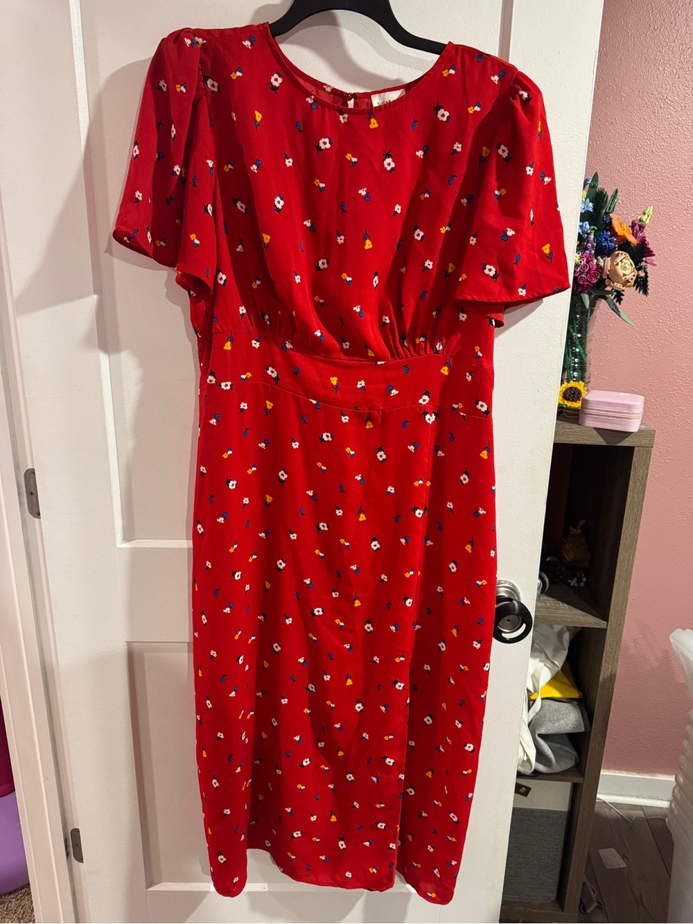 Sugar Lips Red Floral Maxi Dress